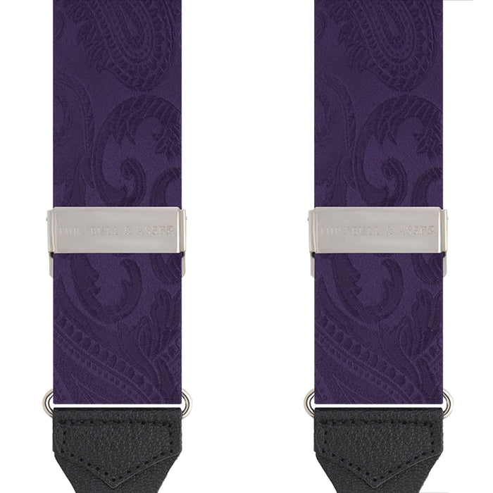Purple Paisley Adjustable Silk Braces Image 1
