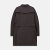 View 3 of product The Dark Chocolate John Arthur Trench Coat by Turnbull & Asser features a pointed collar, two large slanted side pockets, and a vertical chest pocket—a versatile 2-in-1 piece ideal for any occasion.