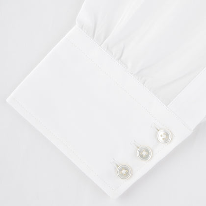 Two-Fold 120 White Shirt with Regent Collar and 3-Button Cuffs Image 1