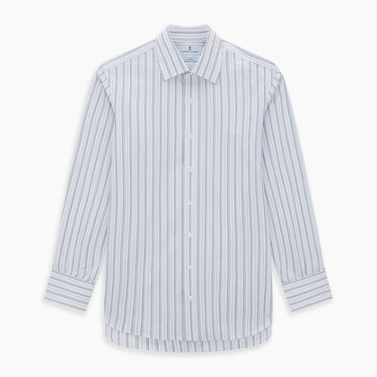 Blue Fine Multi Pinstripe Mayfair Shirt Image 6