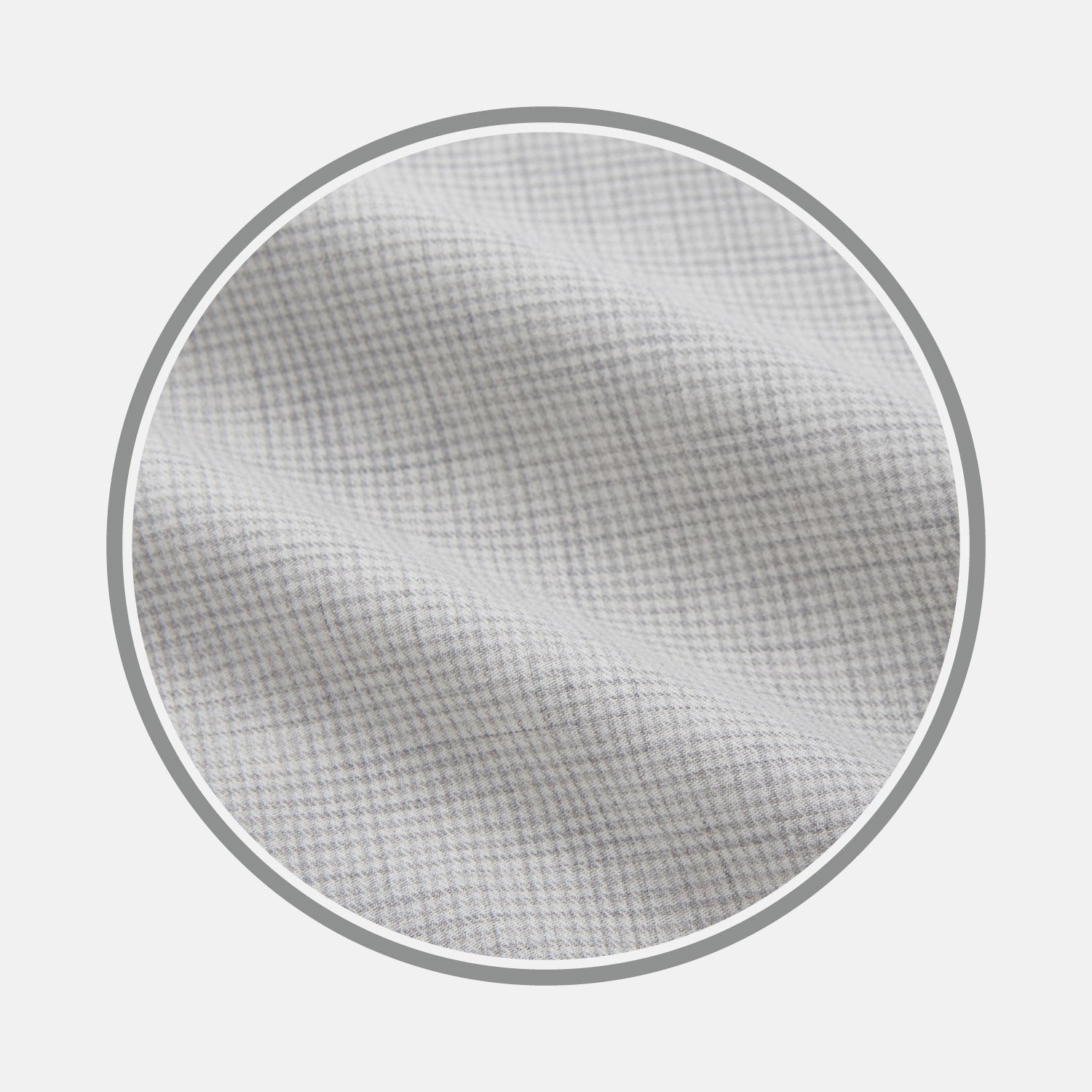 View 1 of product A close-up of the Grey Fine Check Cashmere Blend Fabric by Turnbull & Asser.