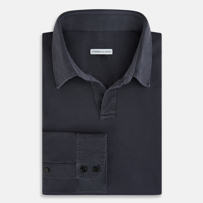 Charcoal Rugby Polo Shirt Image 4