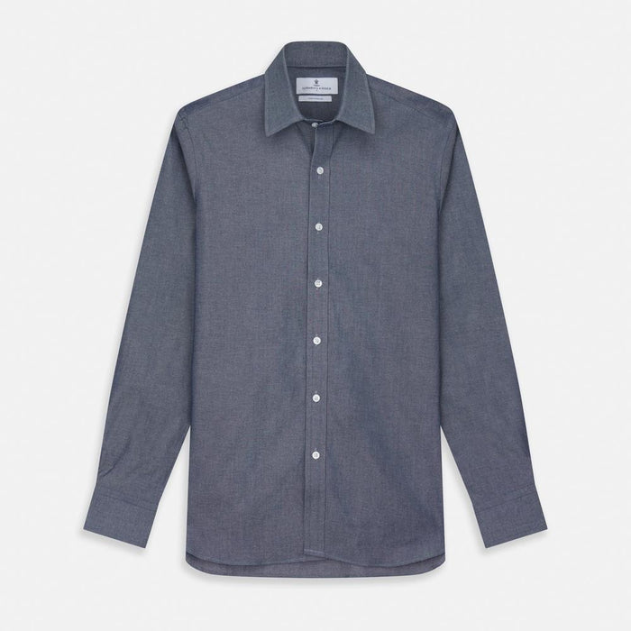 Navy Oxford Cotton Fabric Image 1