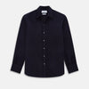 View 1 of product A navy corduroy Windsor shirt by Turnbull & Asser, featuring British craftsmanship and a classic collar, displayed on a plain white background.