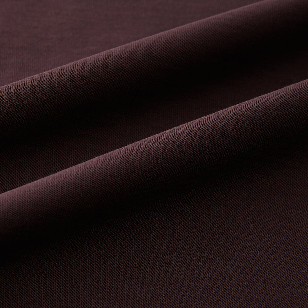 The Turnbull & Asser Burgundy Short-Sleeve T-shirt, featuring a crew neckline and clean design with no visible logos, is shown against a white background for a timeless and versatile look.