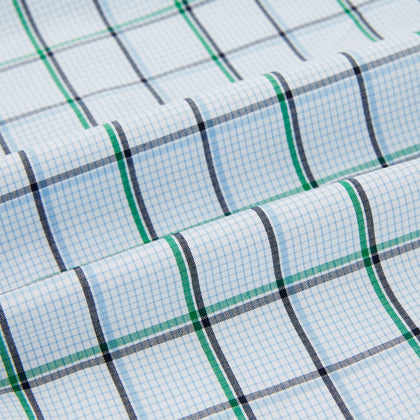 Green and Blue Check Pyjama Shirt Image 4