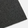 View 2 of product The Turnbull & Asser Graphite Rib-Knit Cashmere Scarf, a luxury winter accessory, is shown neatly looped against a plain white background.