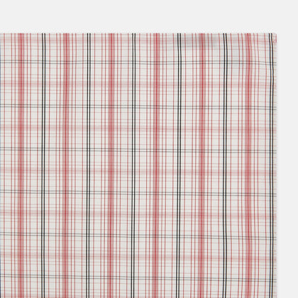 Red Multi Check Hand-Rolled Handkerchief Image 1