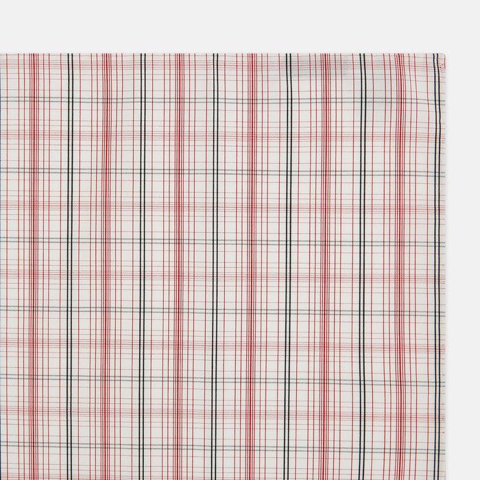 Red Multi Check Hand-Rolled Handkerchief Image 1