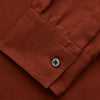 View 3 of product The Turnbull & Asser Burgundy Cotton and Cashmere Weekend Fit Shirt features a Dorset collar, 1-button cuffs, and a relaxed fit, shown flat against a white background.