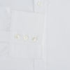 View 3 of product The Turnbull & Asser White Royal Oxford Cotton Shirt features a button-down collar and 3-button cuffs, ideal for minimalist looks, displayed on a white background.