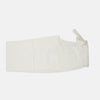 View 7 of product The Women's Harriet Cream Silk Pyjama Set by Turnbull & Asser features a white sand-washed silk button-up top with black piping and chest pocket, plus matching drawstring pants, all shown against a white background.