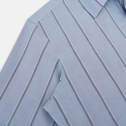 Steel Blue Track Stripe Westminster Shirt Image 5