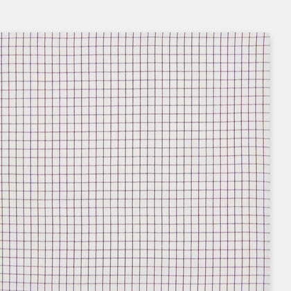 Hand Rolled Purple Graph Check Handkerchief Image 6