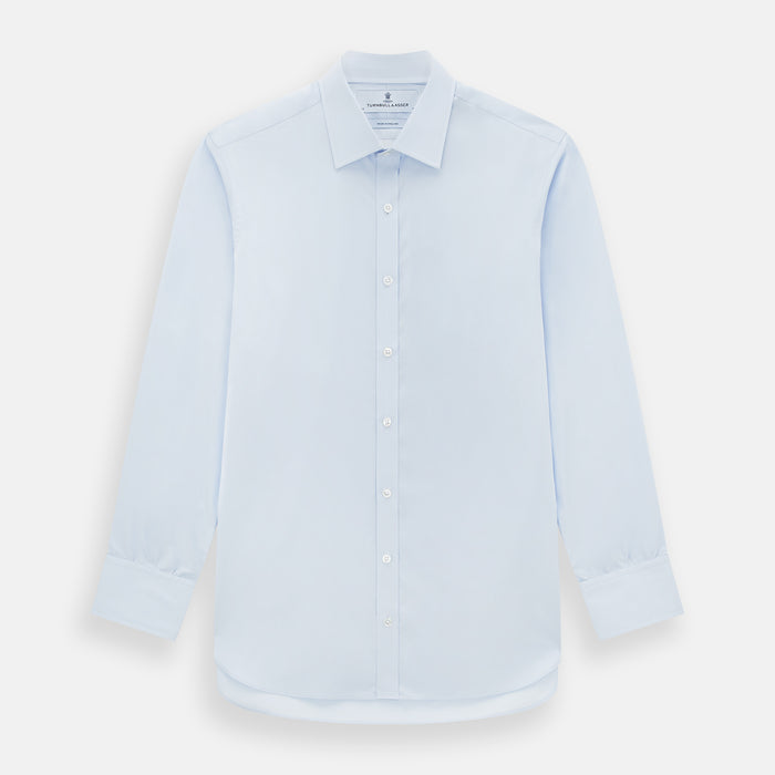 Pale Blue Cotton Regular Fit Mayfair Shirt