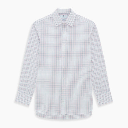 Pink Overlay Grid Check Mayfair Shirt Image 6