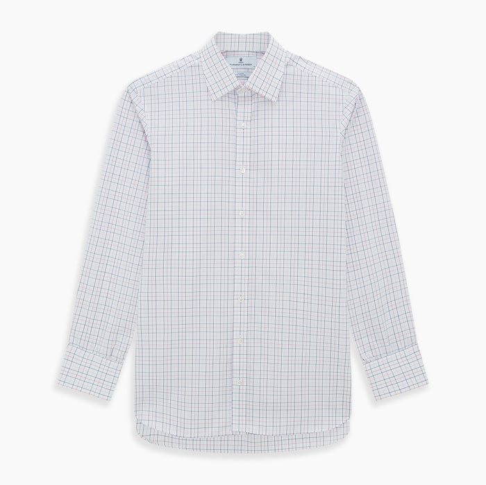 Pink Overlay Grid Check Mayfair Shirt Image 6