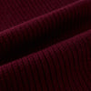 View 3 of product The Burgundy Rib-Knit Cashmere Scarf by Turnbull & Asser is crossed at the center and set against a plain light gray background—an elegant, luxurious winter accessory.