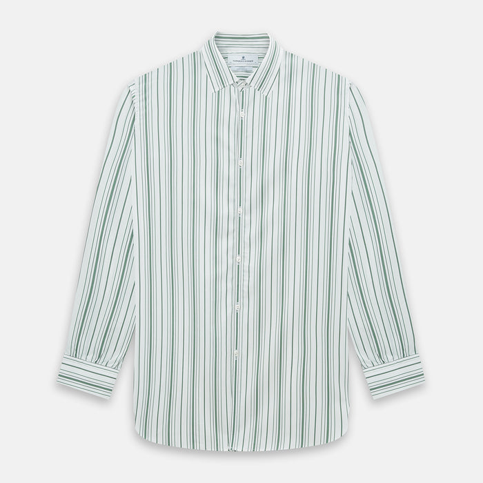 SAGE GREEN MULTI STRIPE WESTMINSTER SHIRT