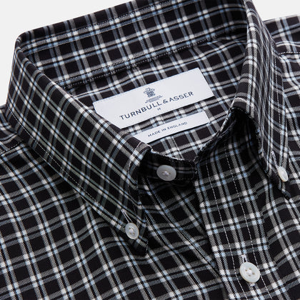 Black Multi Check Cotton Blend Weekend Fit Hayne Shirt Image 2