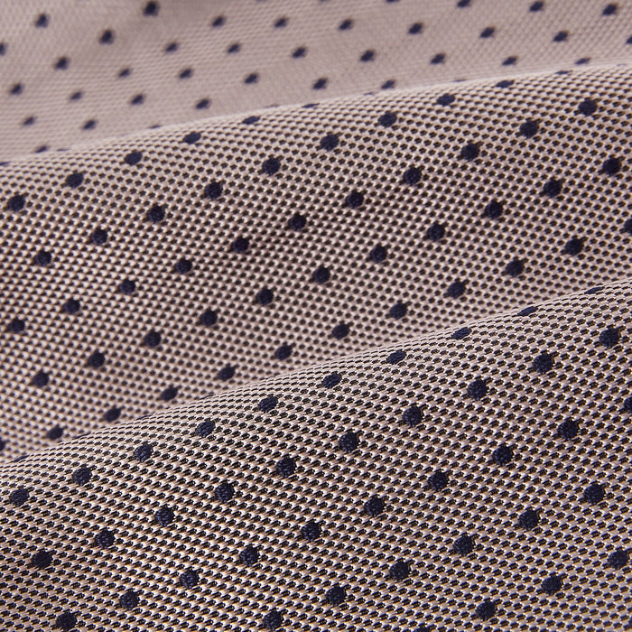 Lilac and Navy Micro Dot Silk Cravat Image 3