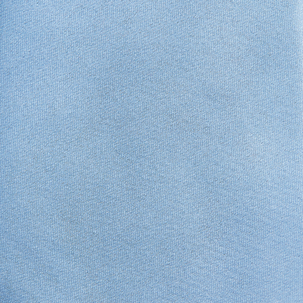 The Turnbull & Asser SATIN RIVER TIE, a neatly rolled light blue silk accessory with a smooth matte finish, is displayed against a plain white background.