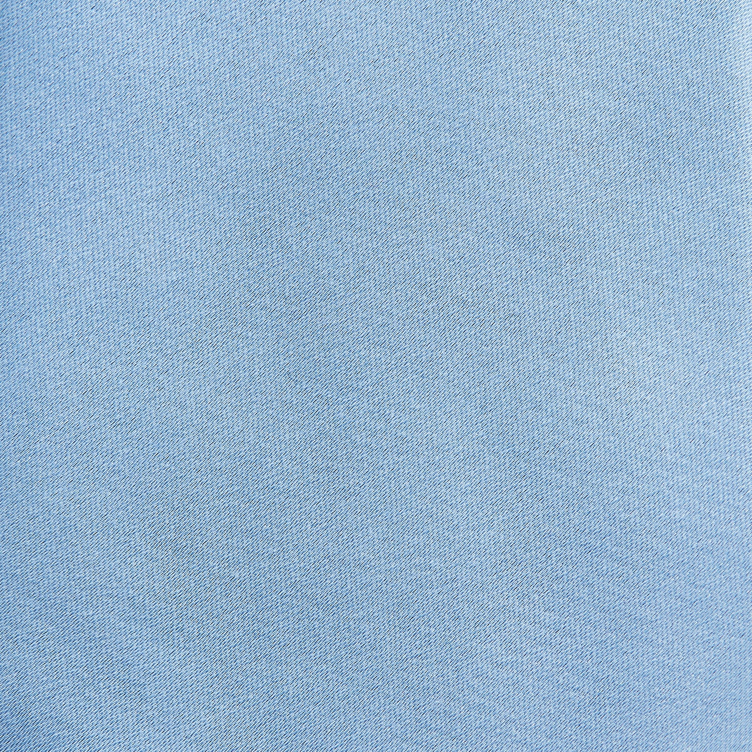 View 3 of product The Turnbull & Asser SATIN RIVER TIE, a neatly rolled light blue silk accessory with a smooth matte finish, is displayed against a plain white background.