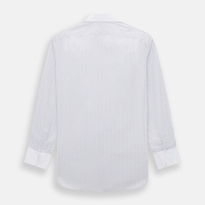 Multicoloured Music Stripe Shirt with Contrast Collar and Double Cuffs Image 2