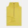 View 4 of product The Turnbull & Asser Canary Yellow Half-Zip Cashmere Jumper features a high collar and front half-zip closure, shown against a white background.