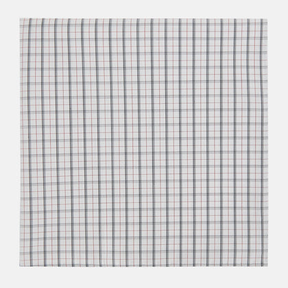 Red Multi Graph Check Hand-Rolled Handkerchief