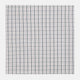 The Red Multi Graph Check Hand-Rolled Handkerchief by Turnbull & Asser features thin black, red, and blue lines forming small squares on white fabric, finished with delicate hand-rolled edges.