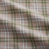View 2 of product The Turnbull & Asser Green and Oatmeal Multi Check Cotton Weekend Fit Hayne Shirt features a button-down collar and green, beige, and white plaid pattern, shown flat against a white background.