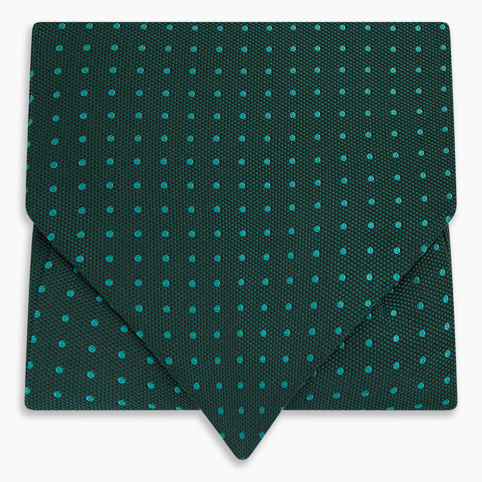 Blue and Forest Green Micro Dot Silk Cravat Image 4