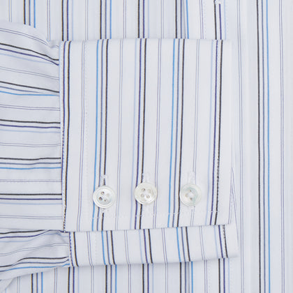 Blue Fine Multi Pinstripe Mayfair Shirt Image 2