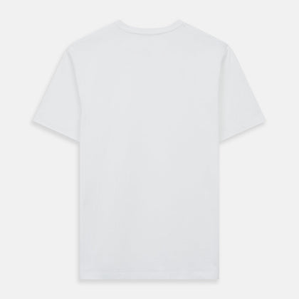 White Davey Cotton T-Shirt Image 2