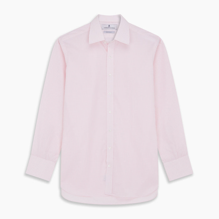Pink Windowpane Check Mayfair Shirt Image 5