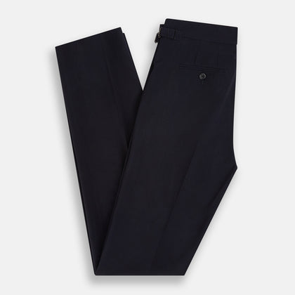 Midnight Blue Wool Henry Trousers Image 5