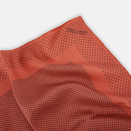 Orange Dot Silk Pocket Square Image 1