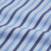 View 4 of product The Turnbull & Asser Pale Blue Multi Stripe Cotton Regular Fit Whitby Shirt, with collar and cuffs, is shown laid flat on a white background.