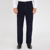 View 2 of product A pair of Turnbull & Asser 5 Pocket Boston Trousers, straight-leg with a dark wash, feature front and back pockets, a button closure, and belt loops, shown on a plain white background.