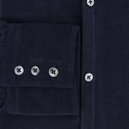 Navy Corduroy Windsor Shirt Image 3
