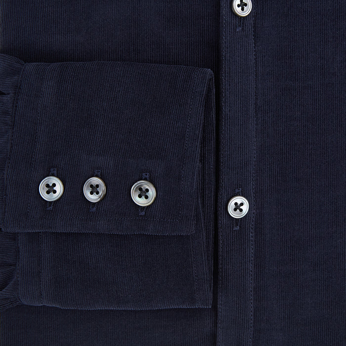 Navy Corduroy Windsor Shirt Image 3