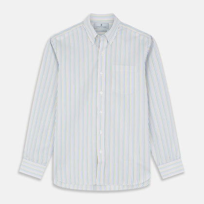 Yellow Multi Blazer Stripe Weekend Fit Suffolk Shirt Image 1