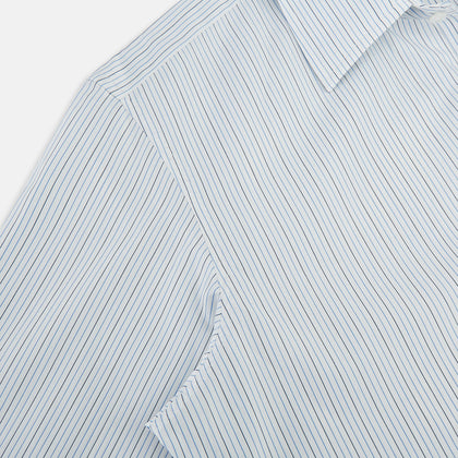 Pale Blue and Navy Pinstripe Westminster Shirt Image 5