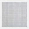 View 3 of product The Sky Blue Multi Graph Check Hand-Rolled Handkerchief by Turnbull & Asser features thin blue, red, and beige lines forming small squares on white fabric. Crafted in England.