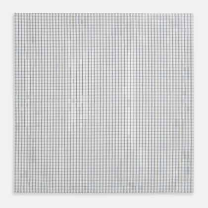 Sky Blue Multi Graph Check Hand-Rolled Handkerchief Image 2