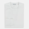 View 12 of product The Turnbull & Asser White Long-Sleeve T-shirt for men is a plain crew neck design with no logos or patterns, displayed flat on a white background.