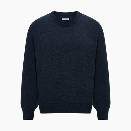 Midnight Blue Cashmere Round Neck Jumper Image 4