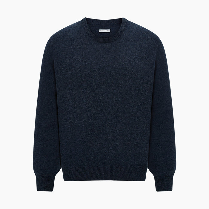 Midnight Blue Cashmere Round Neck Jumper Image 4