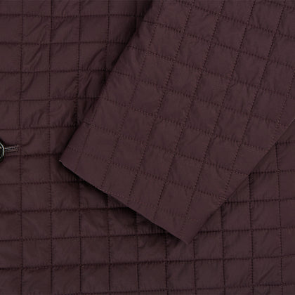 Fulham Burgundy Single-Breasted Quilted Blazer Image 3
